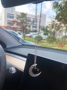 1入組愛心和月亮設計汽車掛飾