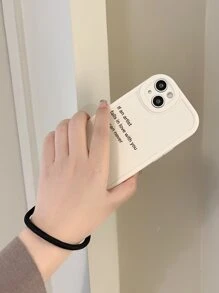 樱花文字印花手机壳、挂绳手机壳、白色硅胶手机壳，适用于 和 Galaxy 智能手机、S24 Ultra、11/12/13/13 Pro Max/14/14 Pro Max/15/15 Pro Max/16/16 Pro Max - 米色 - 查看 3