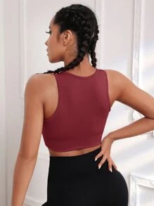 Yoga Basic 字母圖案短款運動背心