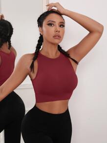 Yoga Basic 字母圖案短款運動背心