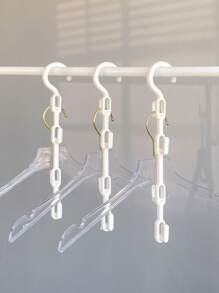 1pc Plastic Clothes Hanger Storage Rack - White - View 4