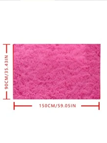 Đồng Bằng Sang Trọng Thảm Bắc Âu Thảm Ghế Sofa Phòng Khách Bàn Chăn Phòng Ngủ Đầu Giường Mềm Mại Toàn Phòng Sang Trọng Sàn - Màu Hồng Tươi - Xem 5