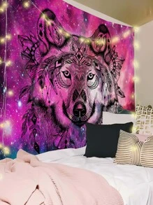 Tấm thảm họa tiết chó sói - Nhiều màu - Xem 1