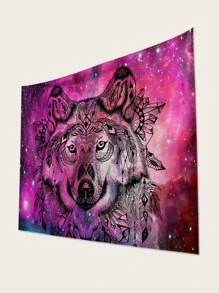 Tấm thảm họa tiết chó sói - Nhiều màu - Xem 2