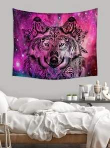 Tấm thảm họa tiết chó sói - Nhiều màu - Xem 4