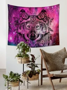 Tấm thảm họa tiết chó sói - Nhiều màu - Xem 6