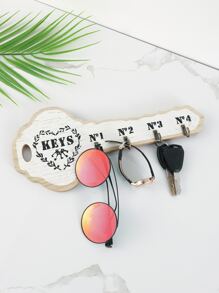 1pc Key Design Wall Hanging - Black and White - View 2