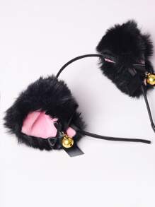 ROMWE Cartoon Cat Ear & Bell Decor Costume Headband - Multicolor - View 2
