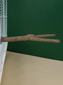 鸚鵡站立玩具棲息處有籠配件，包括樹枝棲息處、磨爪桿和站桿（3 件/組） - 彩色 - 查看 3