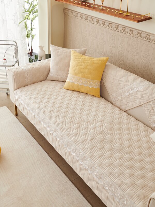 1入組刺繡細節沙發巾