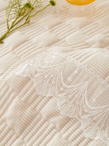 1pc Embroidery Detail Sofa Towel - Beige - View 2