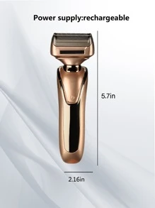 Hombres Maquinilla de afeitar 4 en 1 eléctrico - Dorado - Ver 3