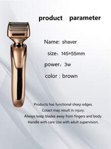 Hombres Maquinilla de afeitar 4 en 1 eléctrico - Dorado - Ver 5