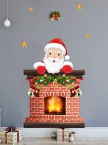 1 cái Giáng sinh Santa Claus Mô hình Tường Sticker - Nhiều màu - Xem 2