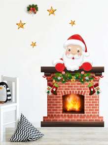 1 cái Giáng sinh Santa Claus Mô hình Tường Sticker - Nhiều màu - Xem 3