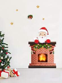 1 cái Giáng sinh Santa Claus Mô hình Tường Sticker - Nhiều màu - Xem 4