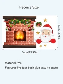 1 cái Giáng sinh Santa Claus Mô hình Tường Sticker - Nhiều màu - Xem 5