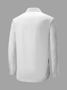 Manfinity Mode Men Colour Block Elk Embroidery Shirt - Multicolor - View 2