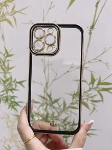 对比边框透明手机壳，国际版，非国内版 - 黑色 - 查看 2