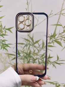Plating Frame Contrast Phone Case - Royal Blue - View 2