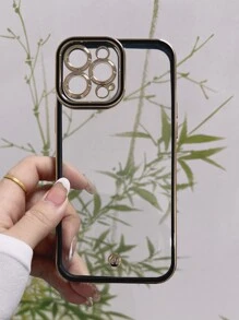 对比边框透明手机壳，国际版，非国内版 - 黑色 - 查看 4