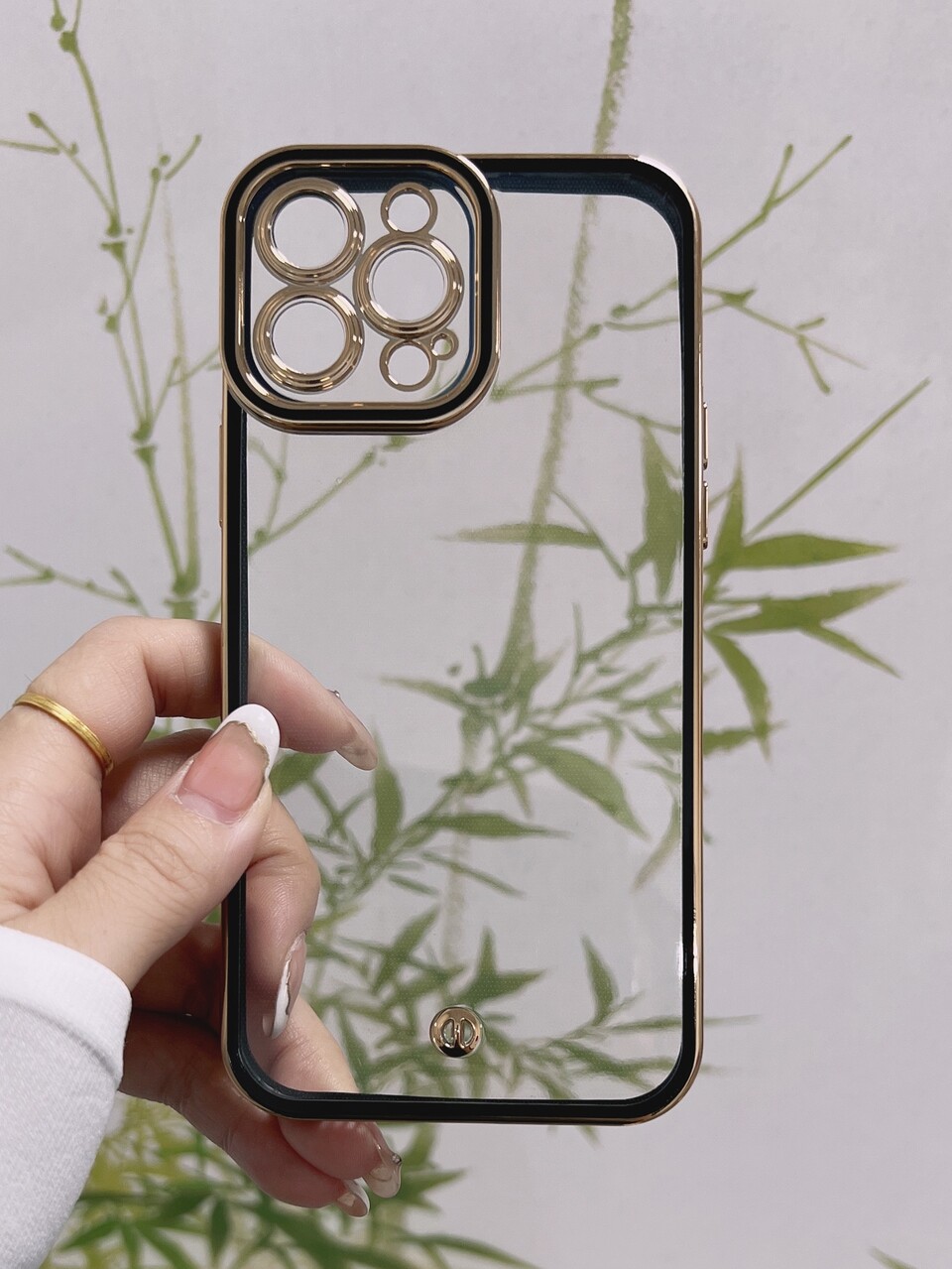 Contrast Frame Clear Phone Case,International Version, Not The Domestic Version
