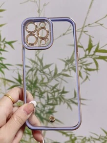 邊框拼接透明手機殼 - 紫色 - 查看 2