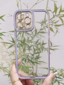 邊框拼接透明手機殼 - 紫色 - 查看 4