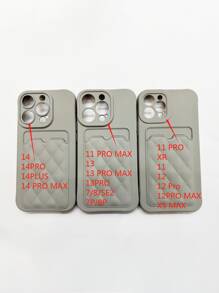 素色手機殼帶插卡槽和手機掛繩 - 灰色 - 查看 5