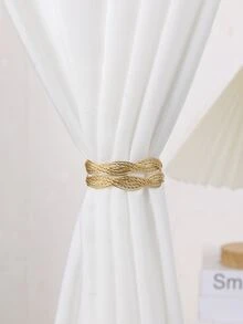 1 pieza Alzapaños de cortina con diseño girante - Dorado - Ver 3