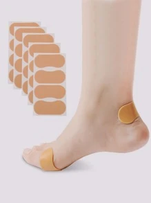 腳耐磨貼紙腳跟保護貼5張素色杏保護墊腳跟保護貼跟拼接適合女士減少摩擦 - 杏色 - 查看 2