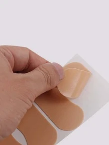 腳耐磨貼紙腳跟保護貼5張素色杏保護墊腳跟保護貼跟拼接適合女士減少摩擦 - 杏色 - 查看 8