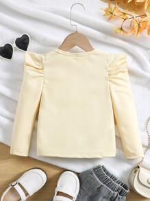 小女童泡泡袖T恤