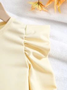 小女童泡泡袖T恤