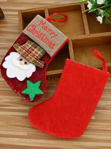 4入組麋鹿和雪人裝飾聖誕襪挂飾 - 彩色 - 查看 2