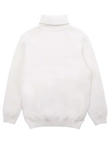 CUNYI Boys 1pc Solid Turtleneck Sweater - White - View 2