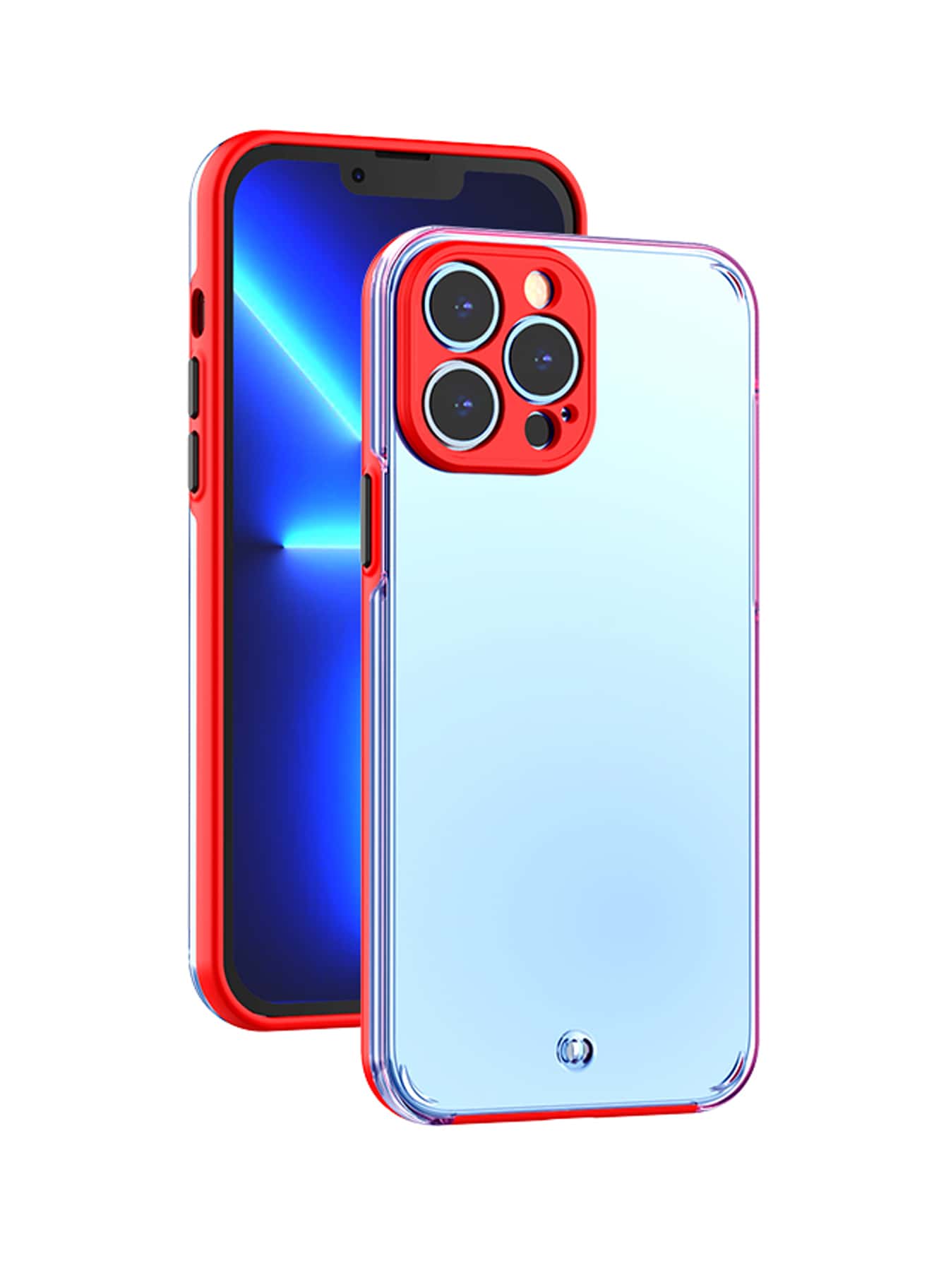 vỏ điện thoại trong suốt - Đỏ - Xem 1