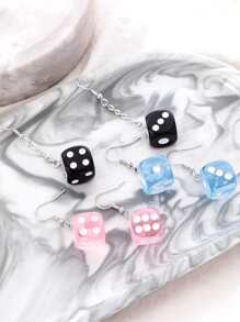 3 cặp bông tai thả xúc xắc - Nhiều màu - Xem 2