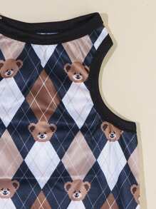 PETSIN 小熊印花寵物背心