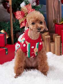 nicovaer Giáng sinh Retro Sọc Người Gingerbread Áo len , Nhiều màu - Nhiều màu - Xem 4