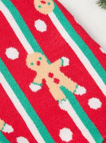 nicovaer Giáng sinh Retro Sọc Người Gingerbread Áo len , Nhiều màu - Nhiều màu - Xem 8