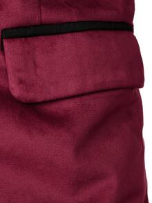 Manfinity Men 1pc Single Button Lapel Collar Blazer - Burgundy - View 5