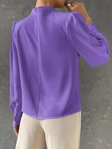 BizChic 燈籠袖前垂褶襯衫工作服