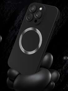 Boyfriend Gifts 1pc Anti-Drop Magnetic Phone Case Compatible With IPhone 15/15Plus/15Pro/15Promax - Black - View 3