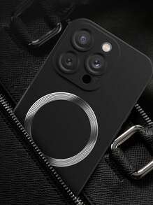 Boyfriend Gifts 1pc Anti-Drop Magnetic Phone Case Compatible With IPhone 15/15Plus/15Pro/15Promax - Black - View 5