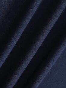 SHEIN Unity Plus Colour Block Drop Shoulder Tee - Navy Blue - View 4