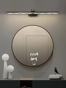 1 Piece, Slogan Mirror Decoration Sticker - White - View 4