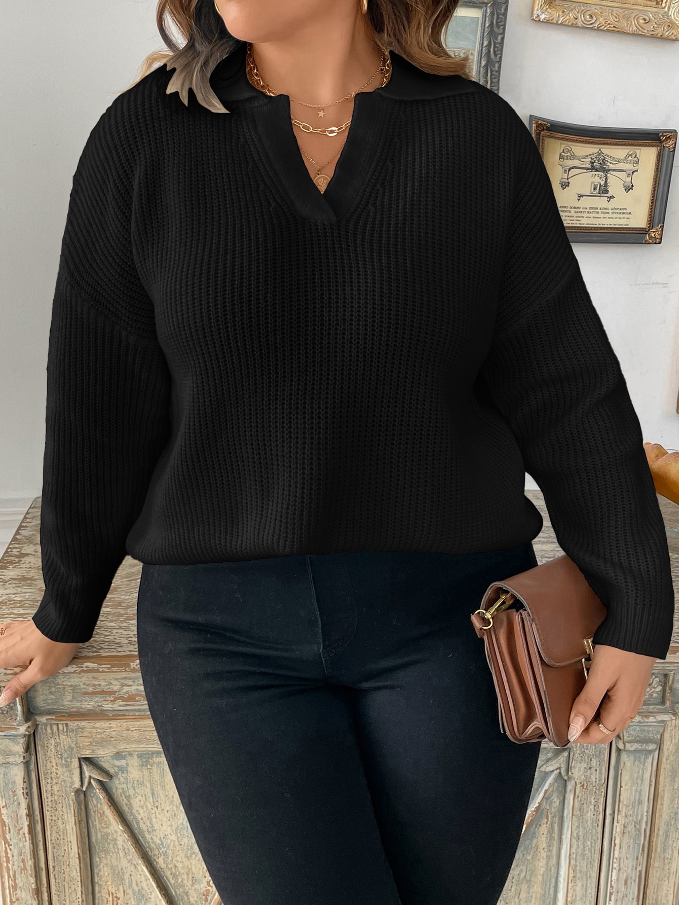 SHEIN enchy Pull côtelé | Mode en ligne | SHEIN ANCE