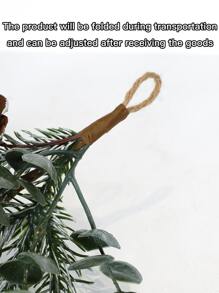 1 pieza Piña realista, hoja de Ginkgo Trident, lágrima de aguja de pino - Plástico duradero, fácil de instalar, adecuado para decoración navideña y estacional del hogar, sala de estar, chimenea, interior y exterior colgante - Multicolor - Ver 5