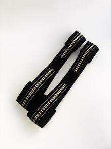 2pcs Barbell Assisted Pull Band - Black and White - View 1